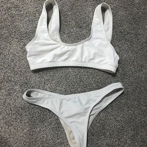 White bathing suit